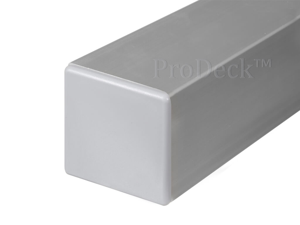 Schuttingpaal • aluminium 270x7x7 cm • inclusief afdekkap
