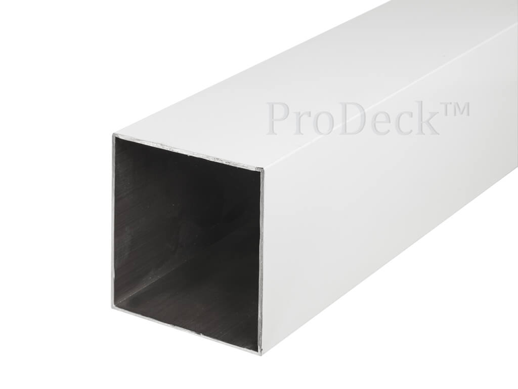 Schuttingpaal aluminium • helder wit 270x10x10 cm